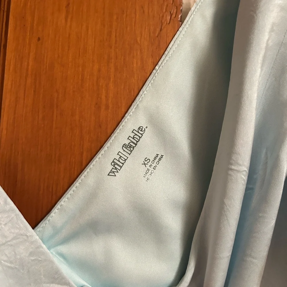 Wild Fable Sky Blue Flutter Sleeve Dress - Picture 5 of 6